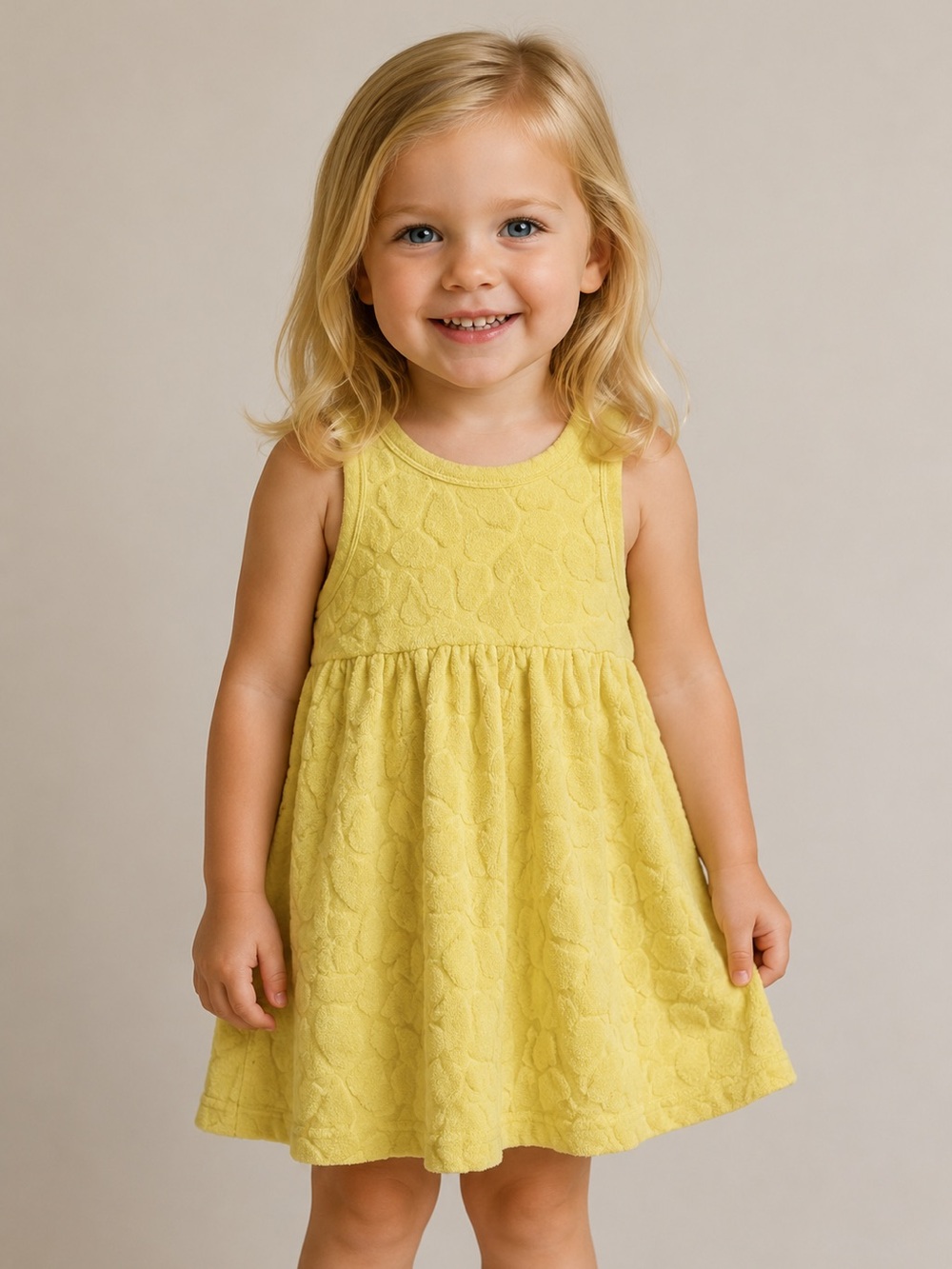 Hanna Andersson Yellow Terry Cloth Dress